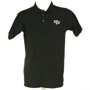 BLACKBERRY BBM Black Polo Shirt Employee Uniform NEW Size M Medium